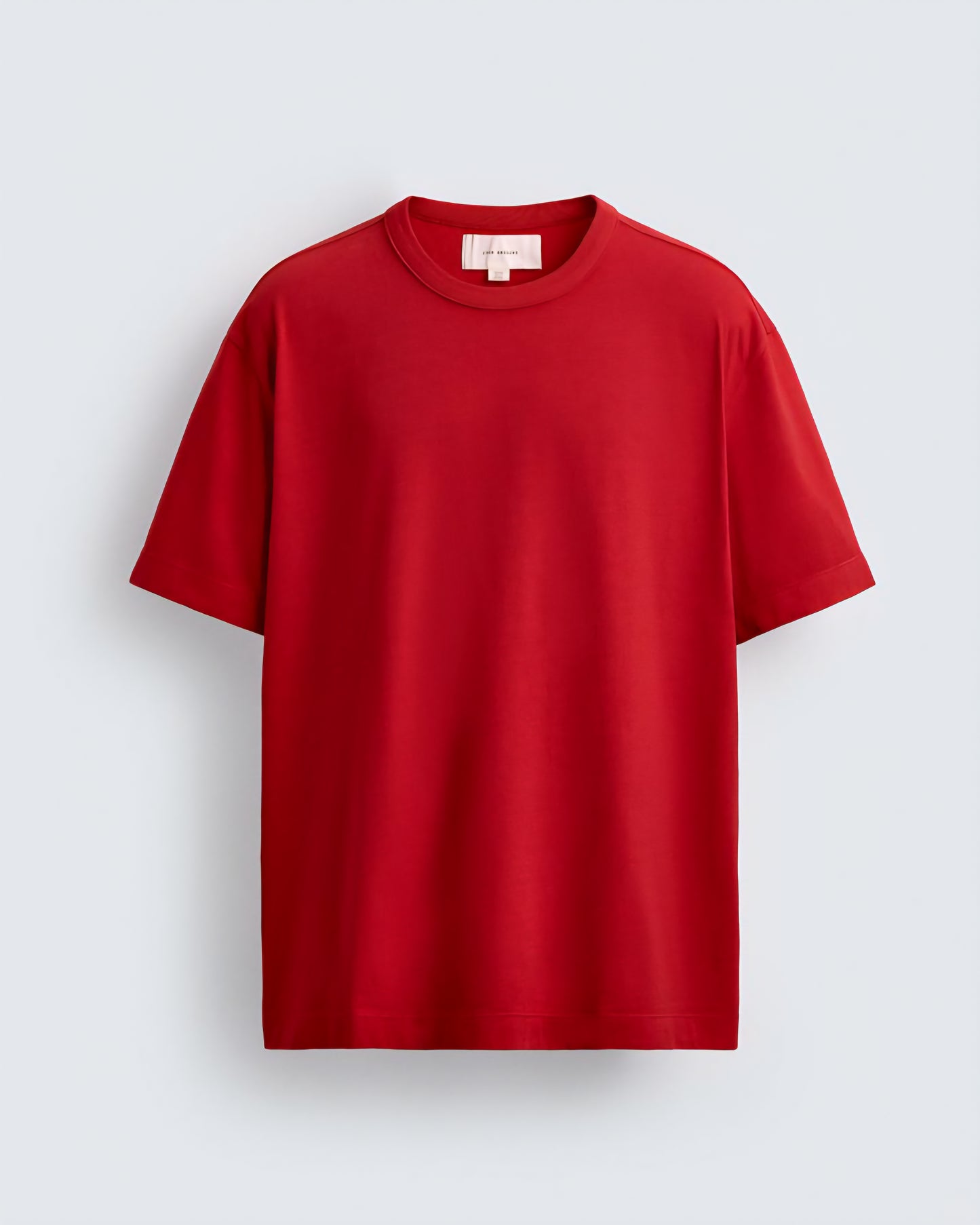 Zara Red Relaxed Fit Binded T-shirt