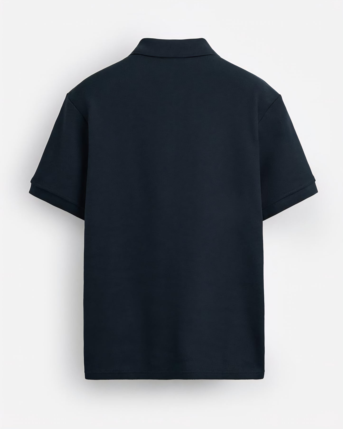 Zara Textured Quarter Zip Polo in Navy
