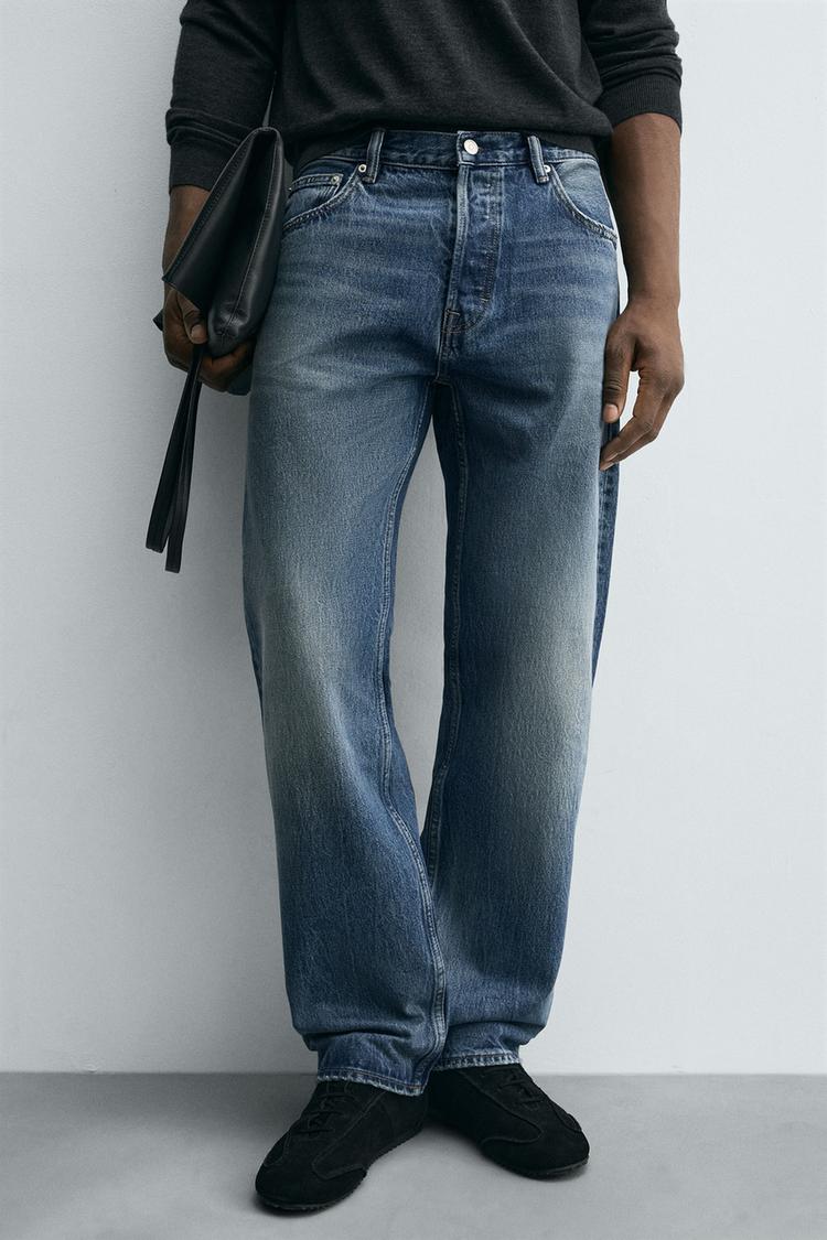 Zara Relaxed Straight Fit Denim Pant