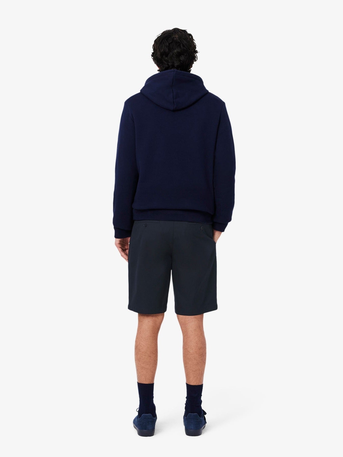 Lacoste Regular Fit Stretch Cotton Chino Bermuda Short In Navy
