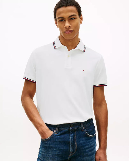 Tommy Hilfiger Regular Fit White Wicking Polo Shirt