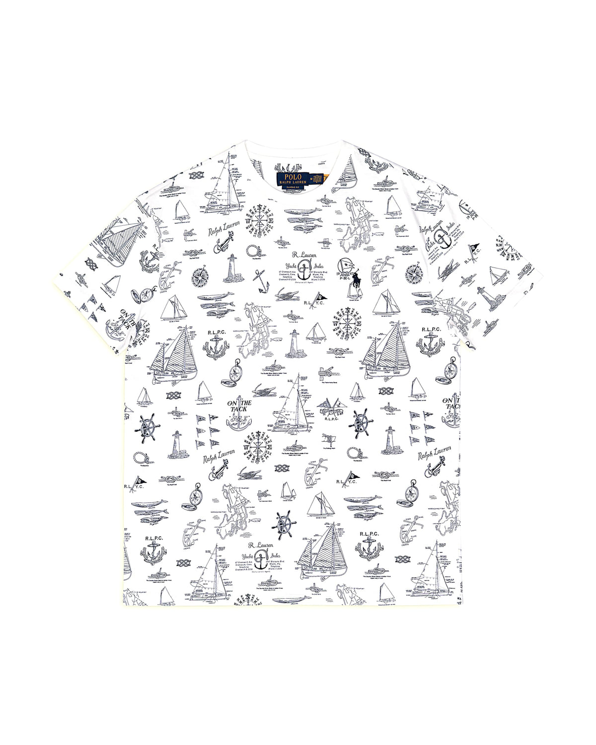 Polo Ralph Lauren Nautical-Print T-Shirt in White