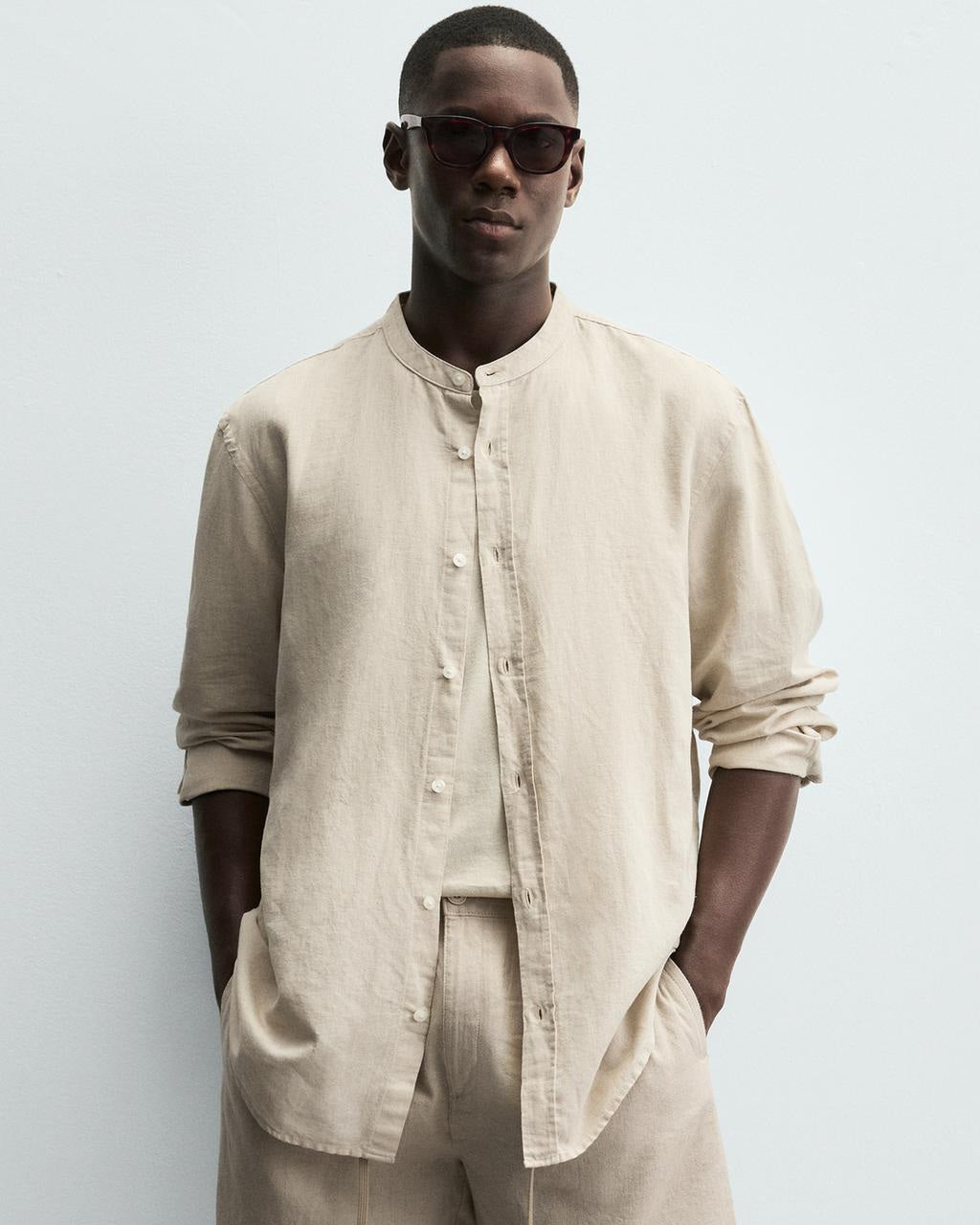 Zara Relaxed Fit Cotton-Linen Shirt