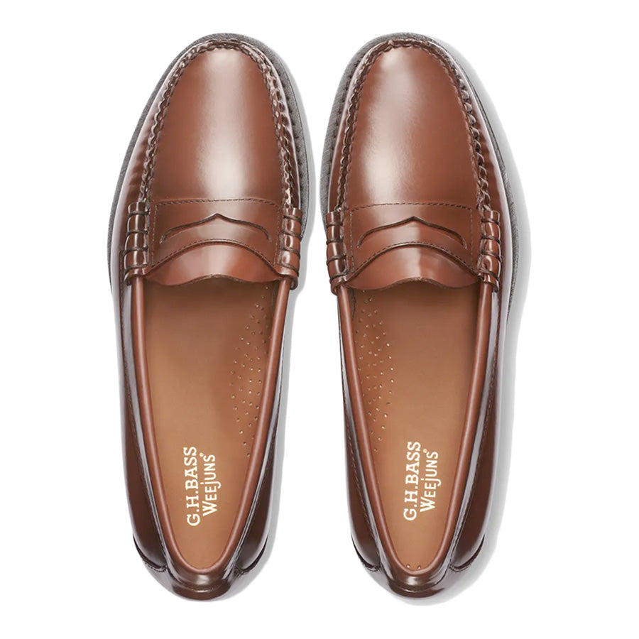 G.H.BASS Weejuns Larson Leather Loafers in Cognac Brown