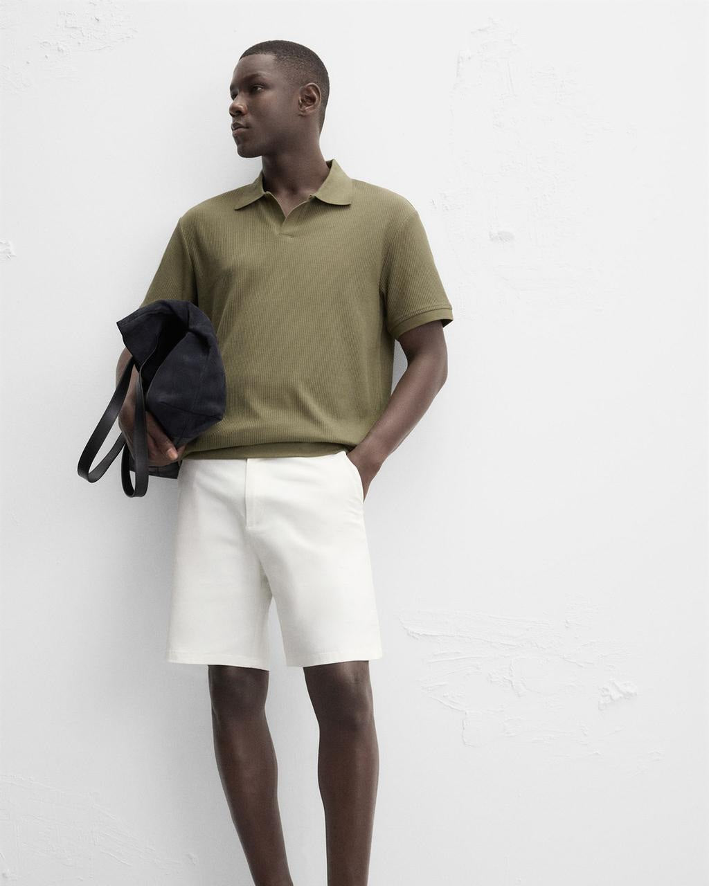 Zara White Chino Shorts