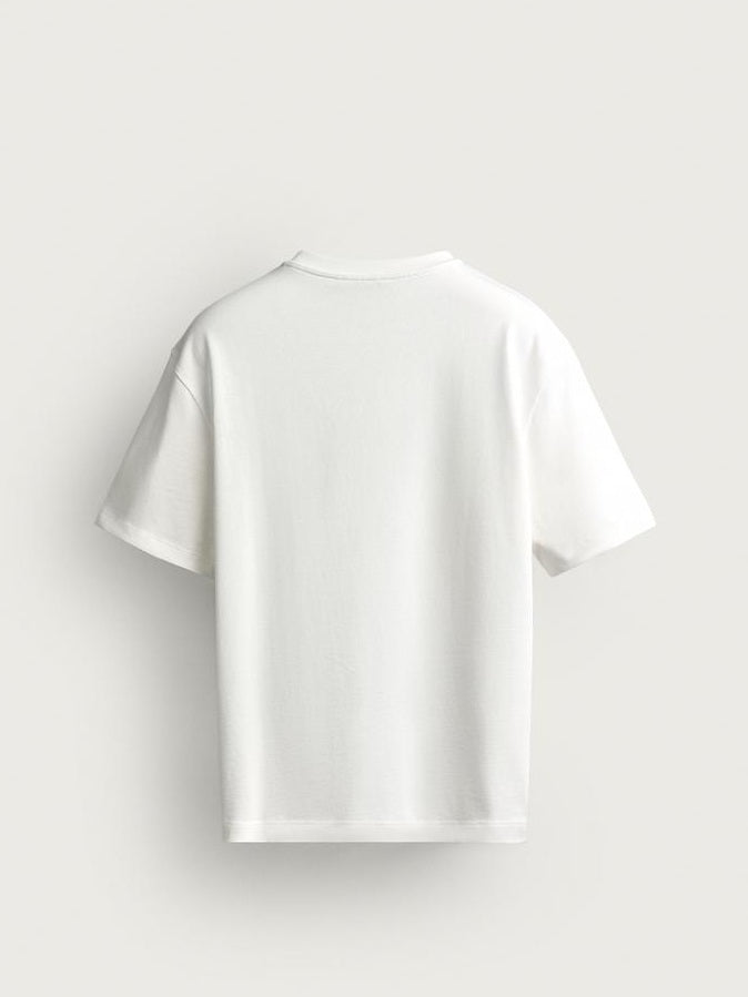 Zara Regular Fit Contrast Print T-Shirt