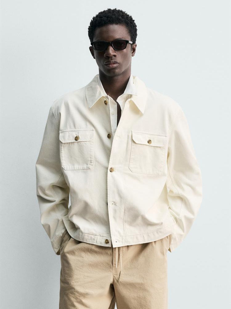 Zara Regular Fit Jacket With Pockets