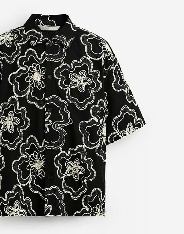 Zara Embroidered Floral Shirt