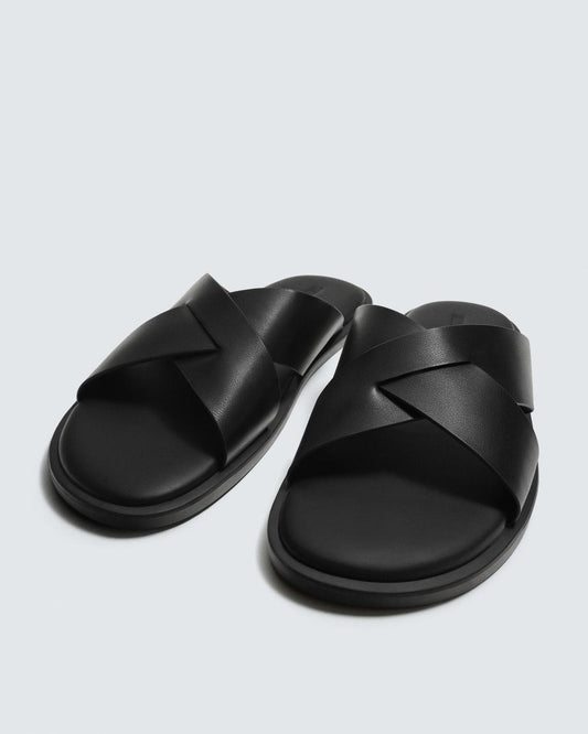 Zara Black Crossover Sandals