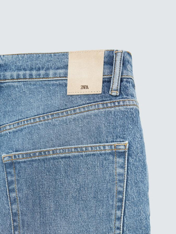 Zara Regular Fit Denim Bermuda Short