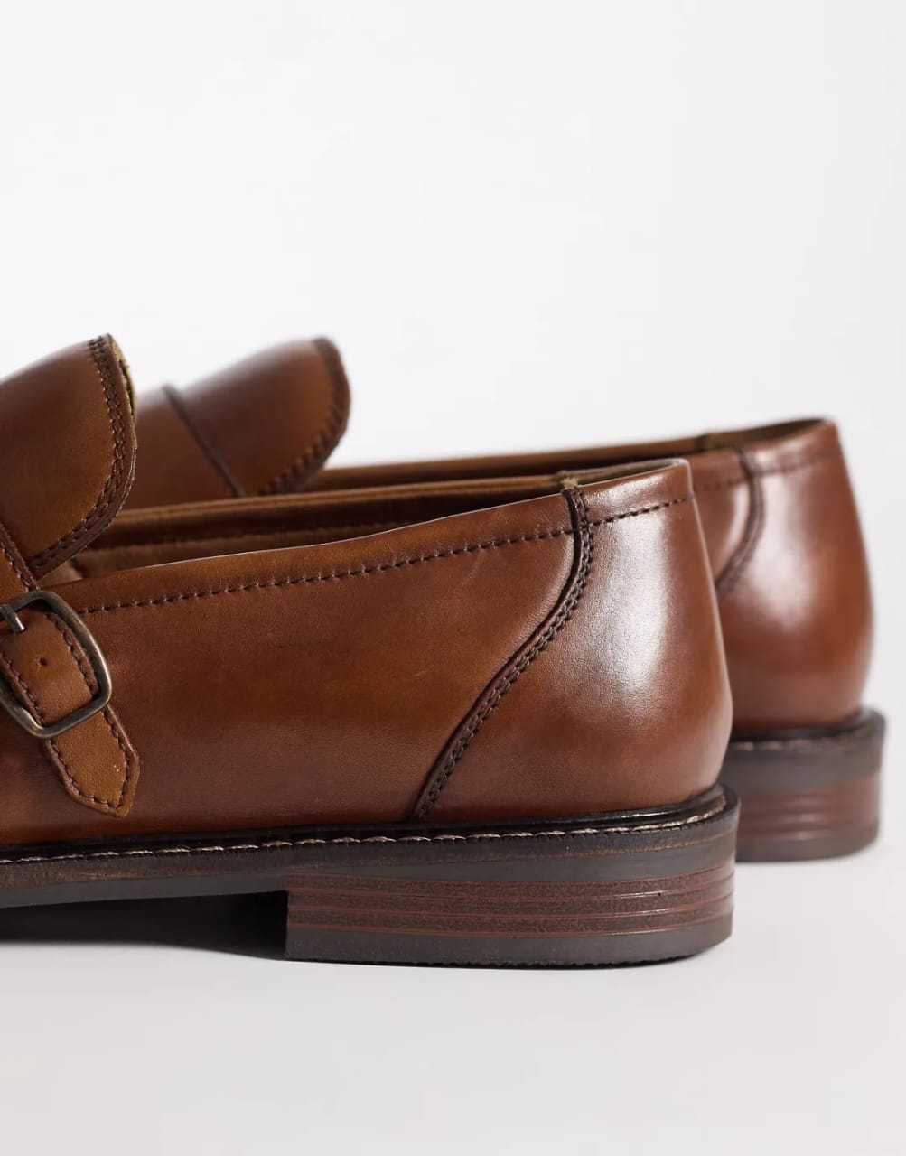 Brown Leather Monk Shoe