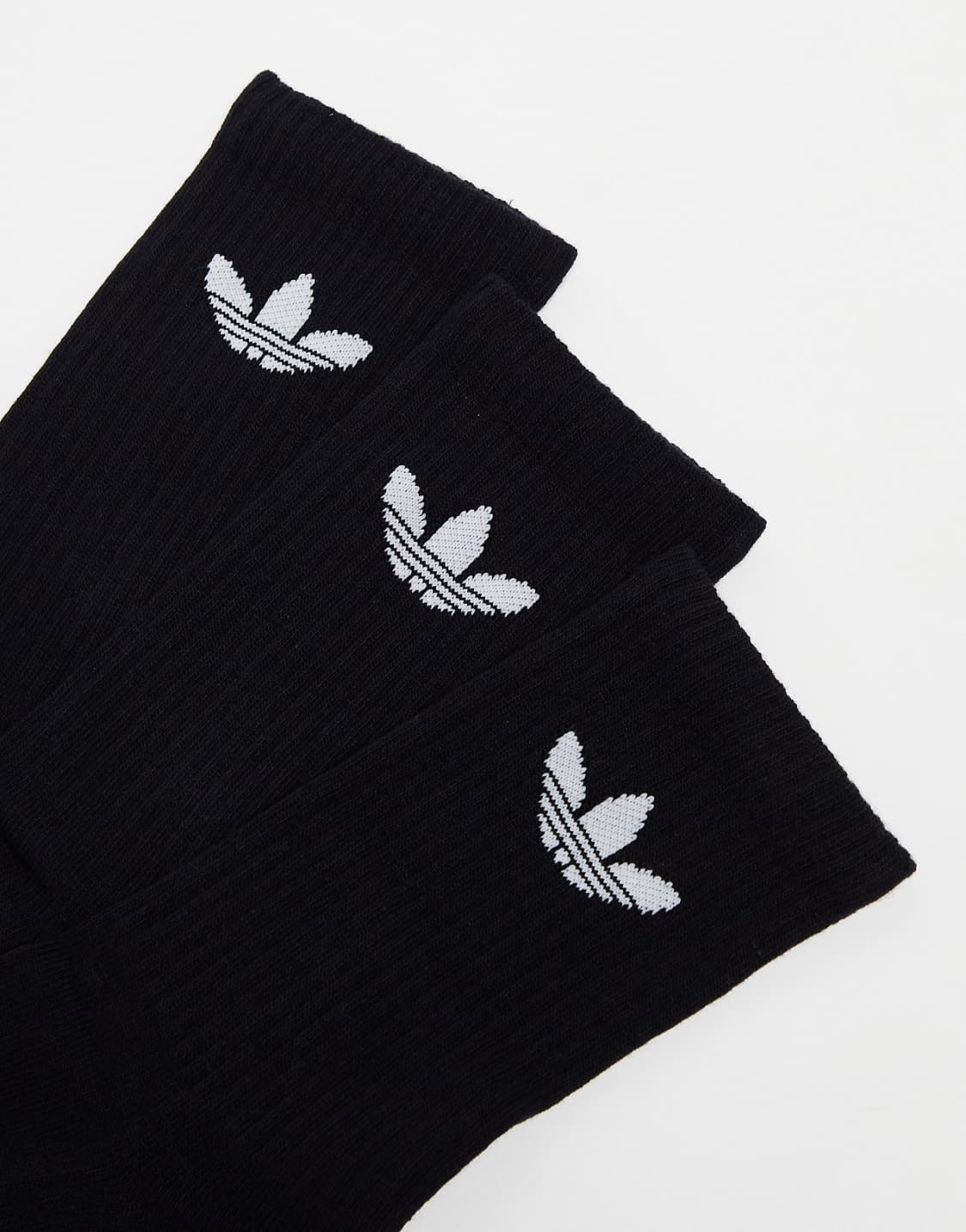 Adidas 6-Pack Trefoil Cushion Crew Socks in Black
