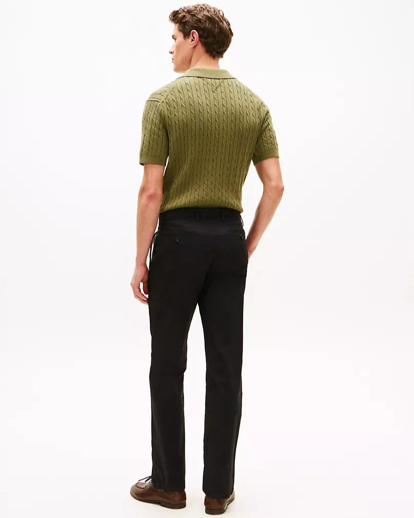 Tommy Hilfiger Black Straight-leg Chinos Pants