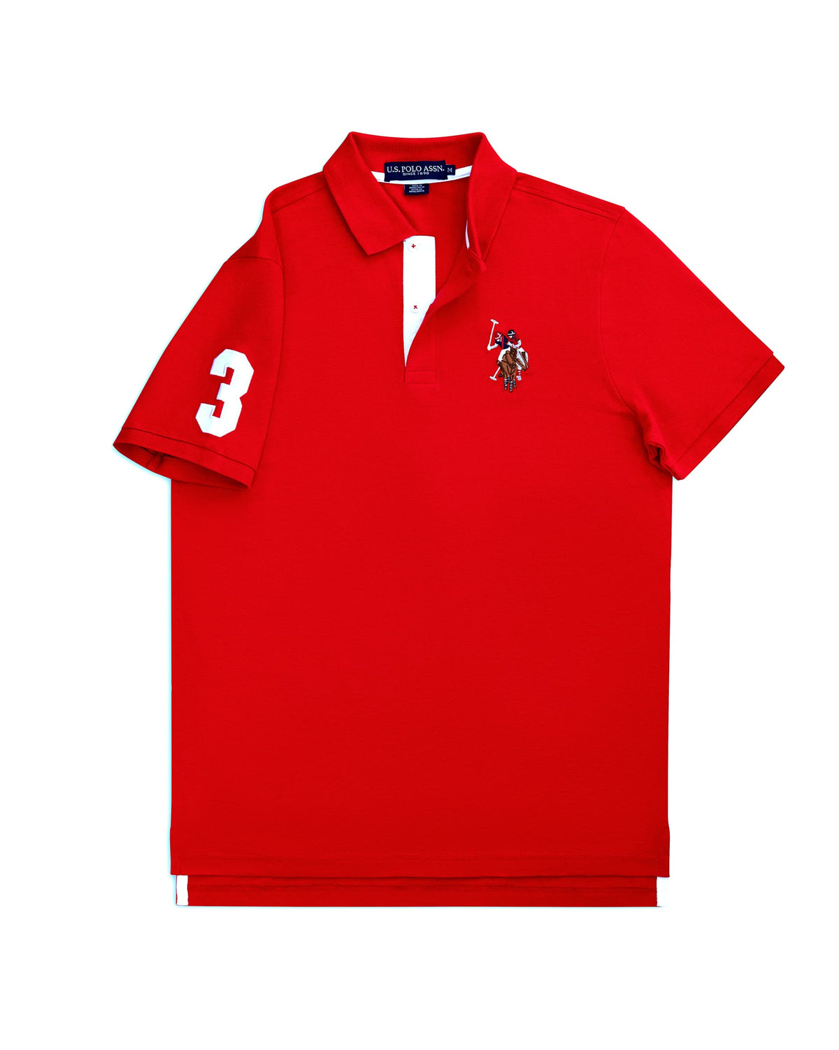 Regular Fit Pique Polo Shirt in Red
