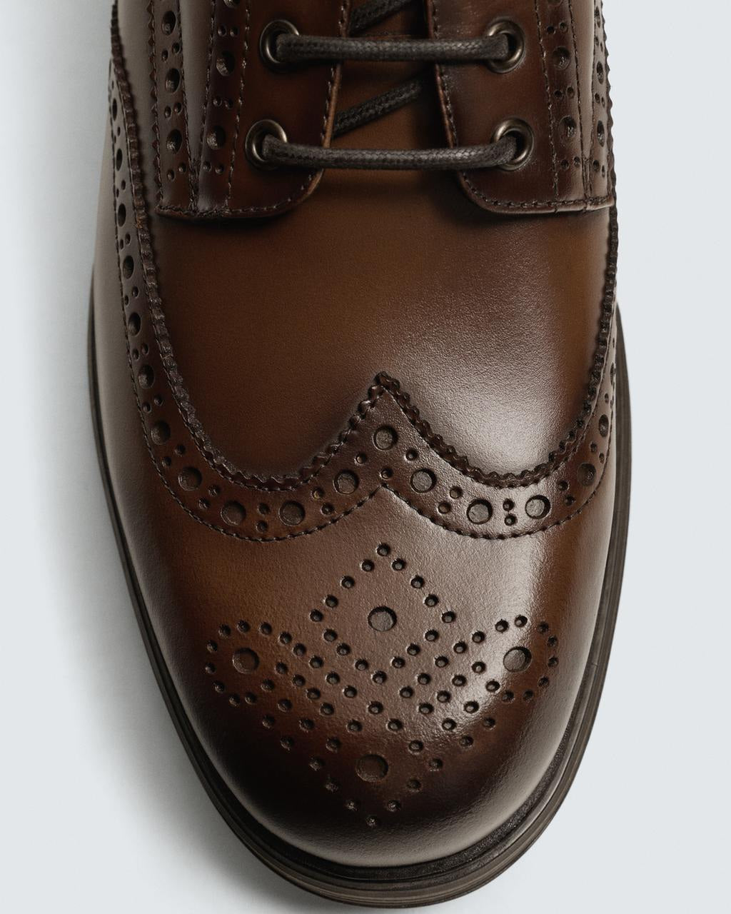 Zara Leather Derby Brogues Shoes