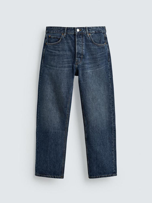 Zara Blue Straight Fit Denim Pants