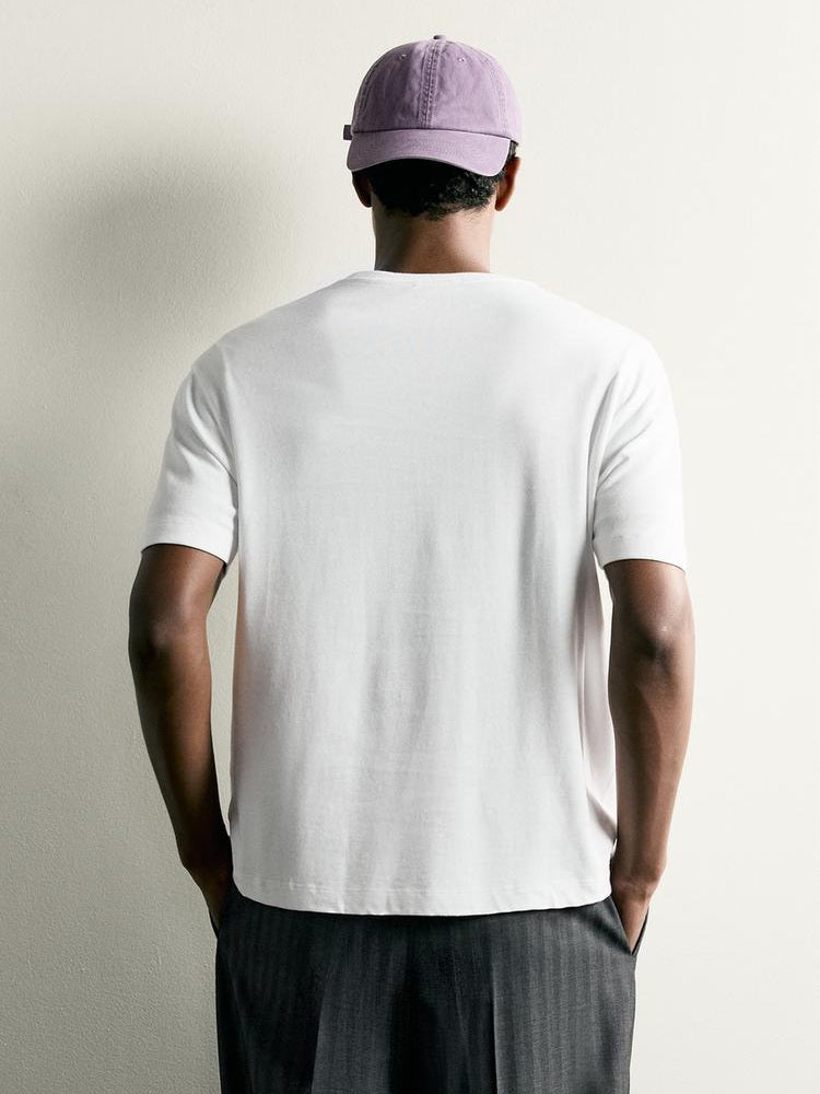 Zara Regular Fit Contrast Print T-Shirt