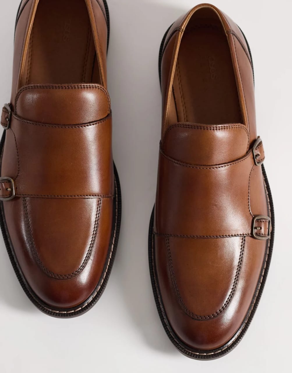 Brown Leather Monk Shoe