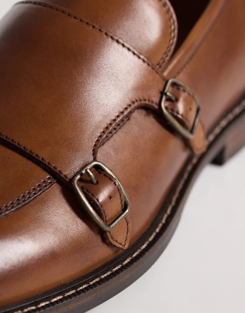 Brown Leather Monk Shoe