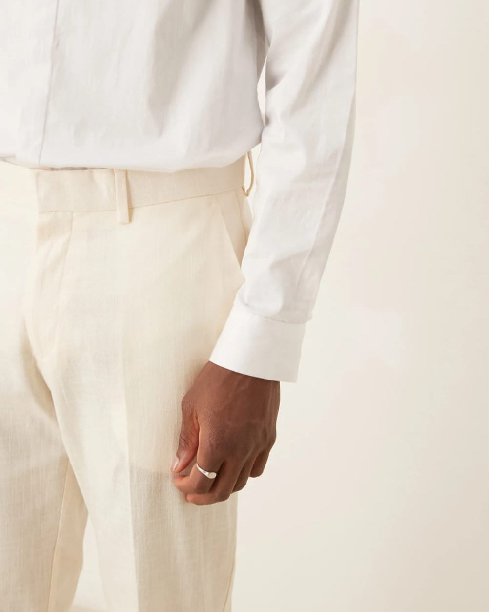 Asos Ecru Slim Fit Suit Pant