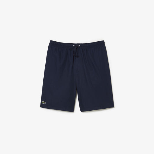 Lacoste Relaxed Fit Lightweight Diamond Taffeta Sport Short In Navy