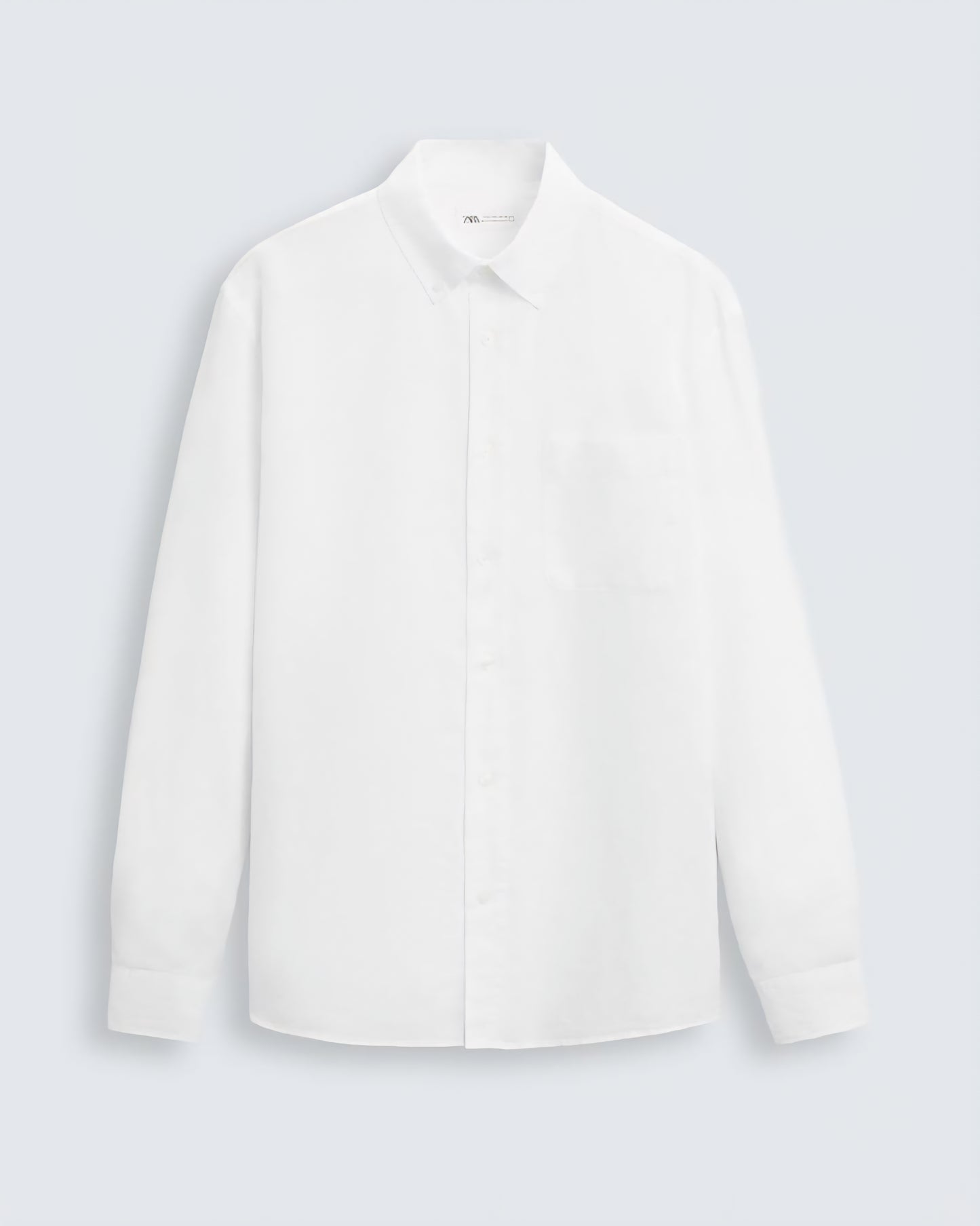 Zara White Cotton-Linen Shirt