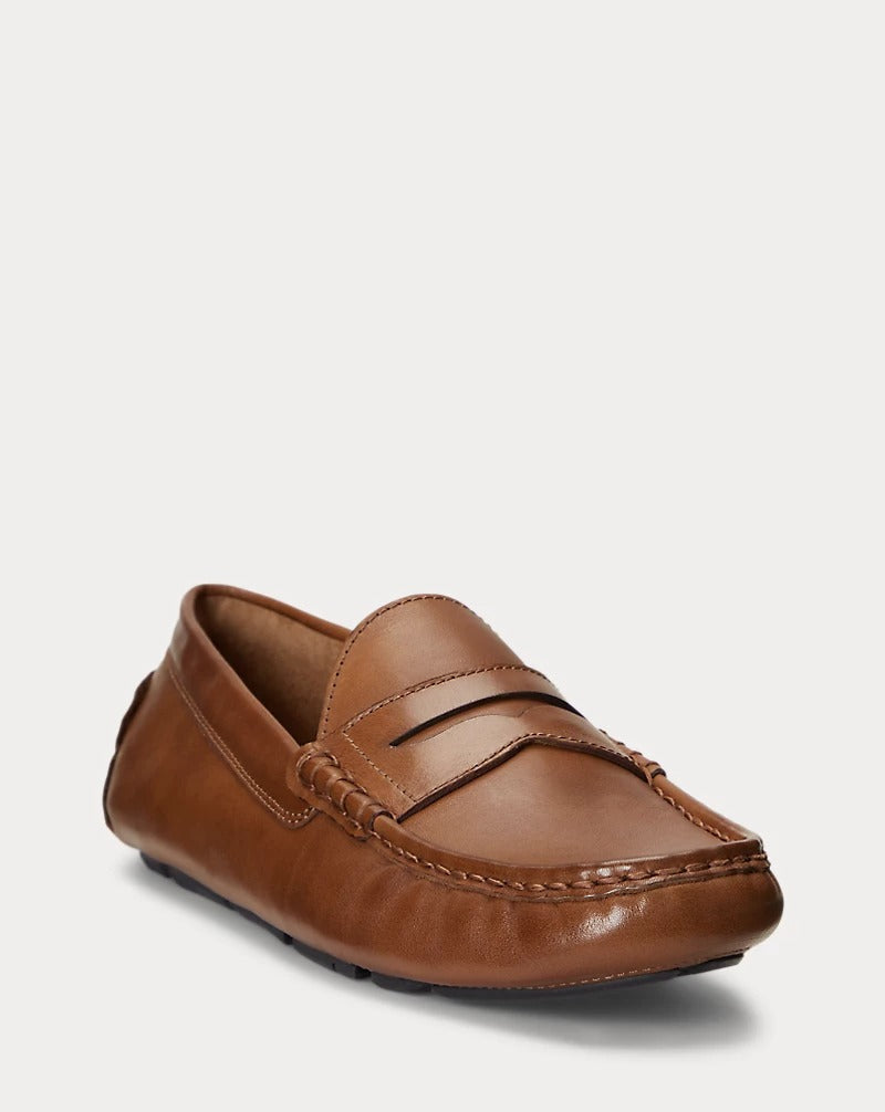 Polo Ralph Lauren Anders Leather Penny Loafer In Brown