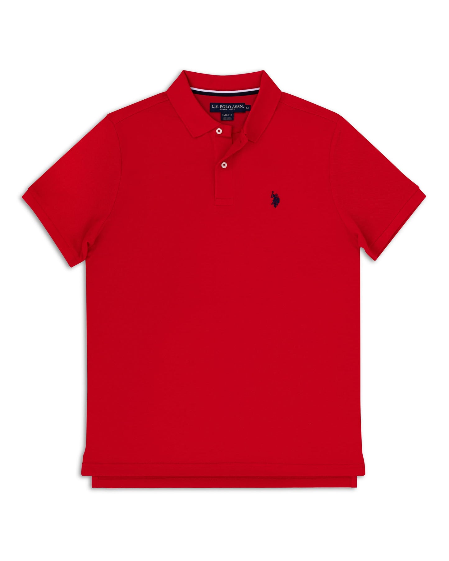 US Polo Assn Slim Fit Pique Polo Shirt In Red