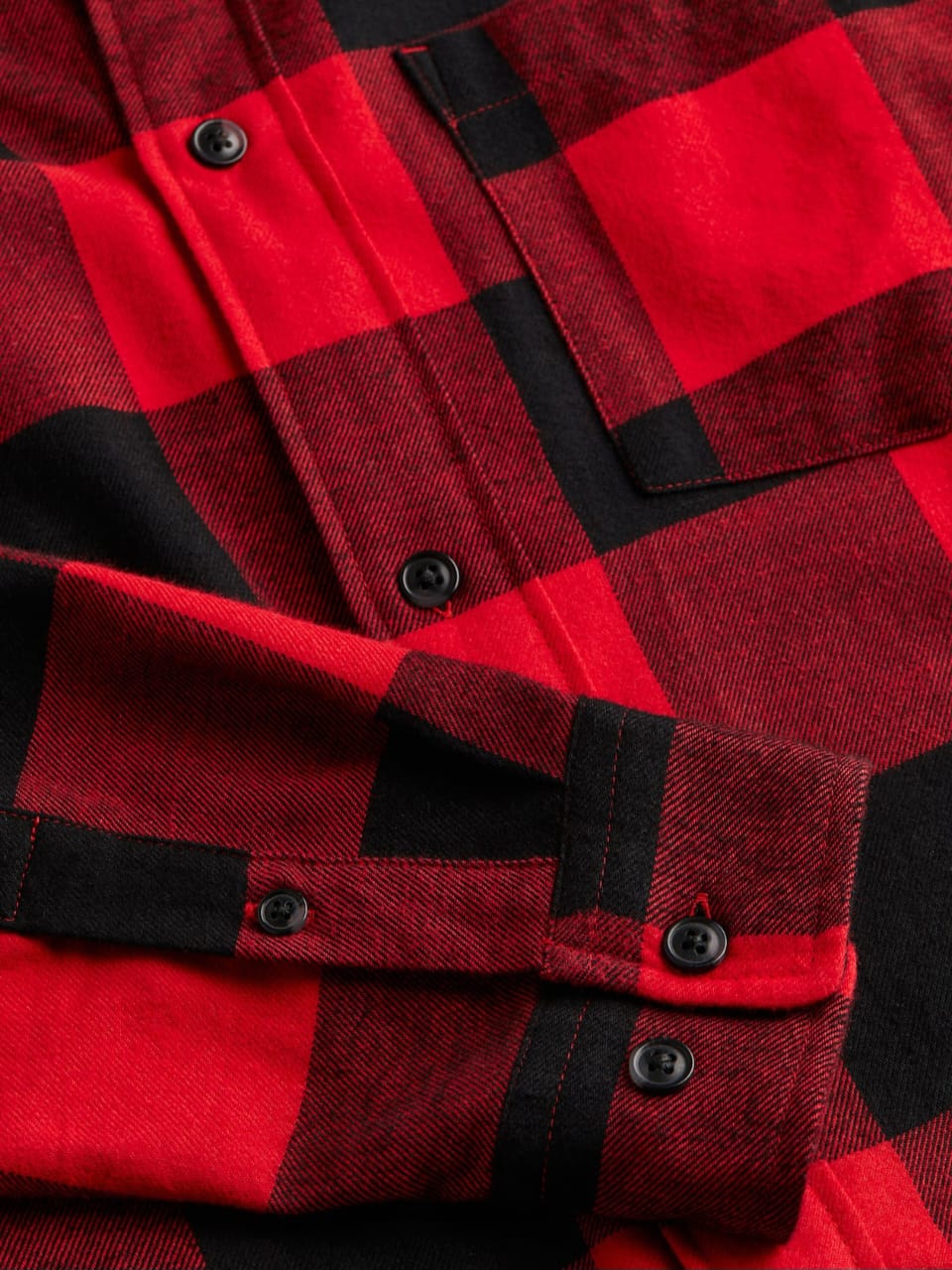 H & M Relaxed Fit Checked Flannel Overshirt