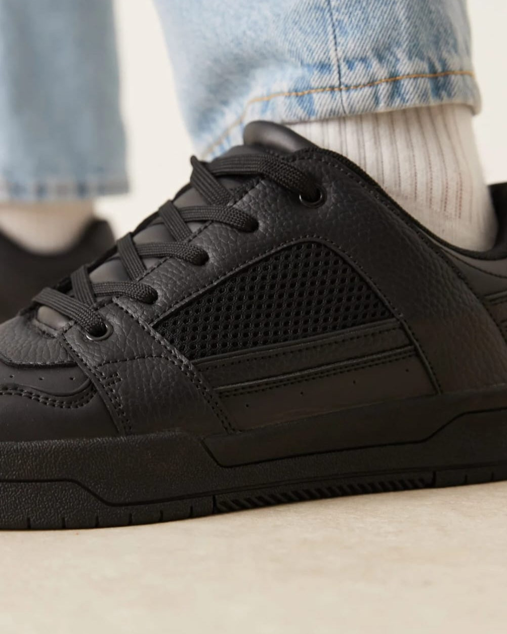 Asos Black Mulit-panelled Trainers