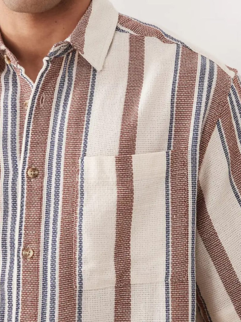 Asos Oversized Textured Stripe Shirt
