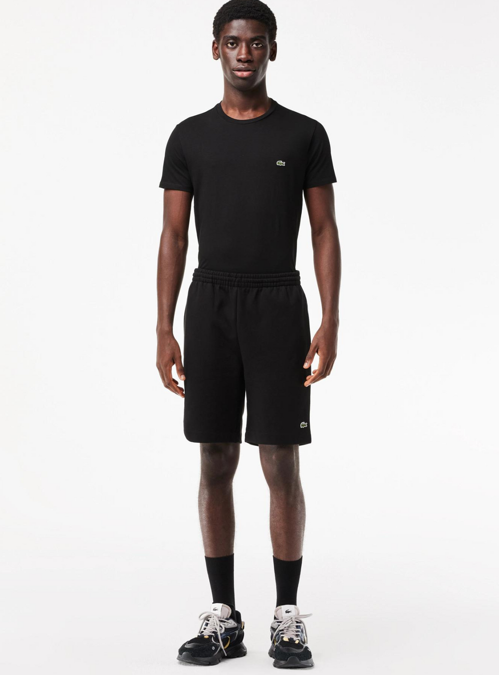 Lacoste Regular Fit Fleece Short In Black