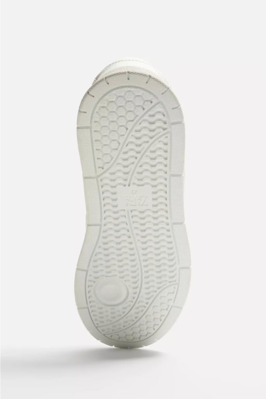 Zara Retro Style Sneakers in white