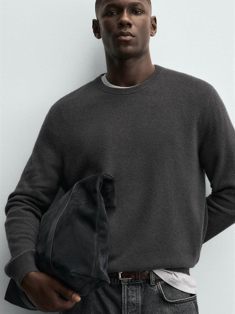 Zara Regular Fit Sweater In Grey