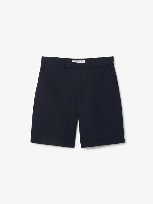Lacoste Regular Fit Stretch Cotton Chino Bermuda Short In Navy