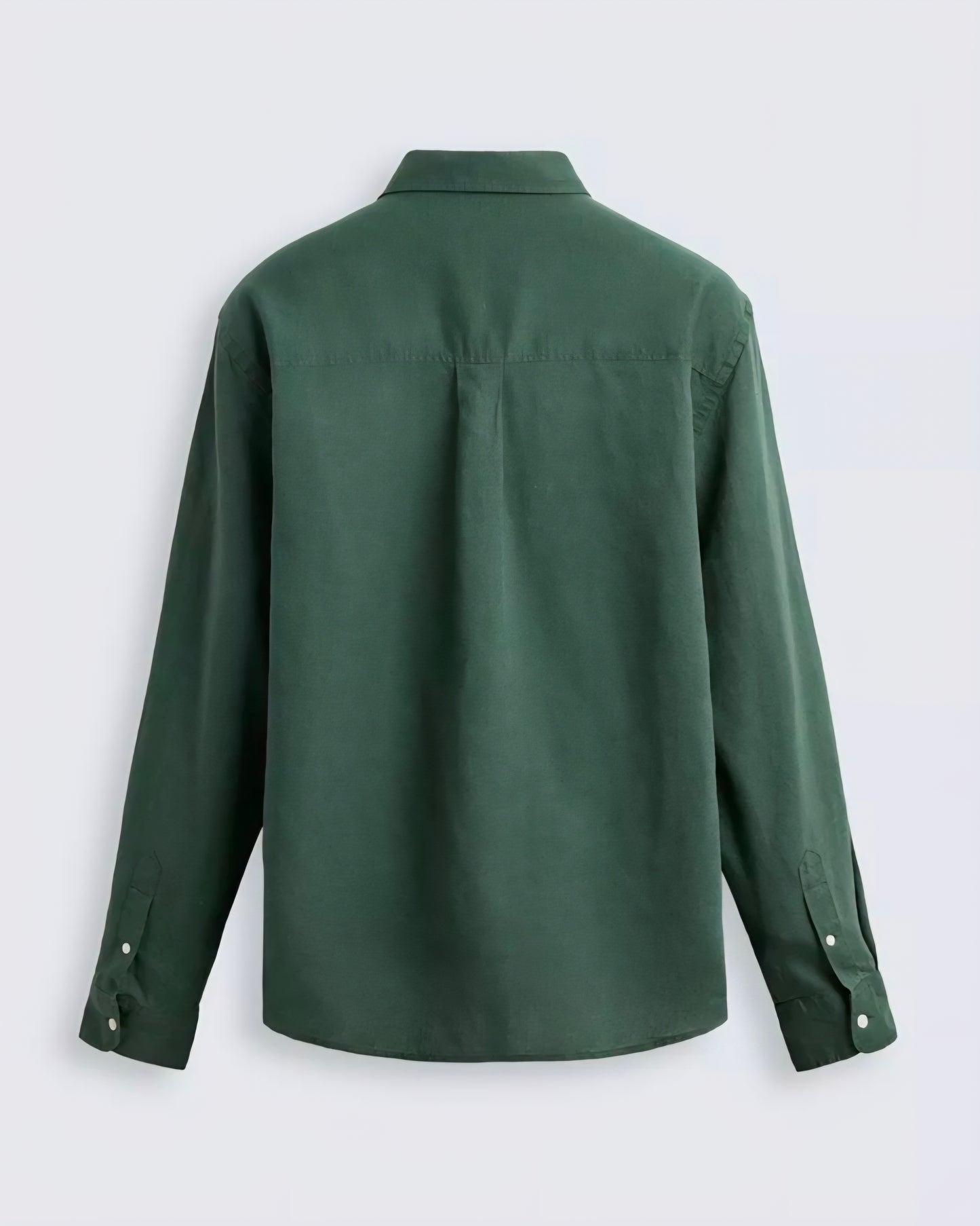 Zara Relaxed Fit Cotton-Linen Shirt in Green