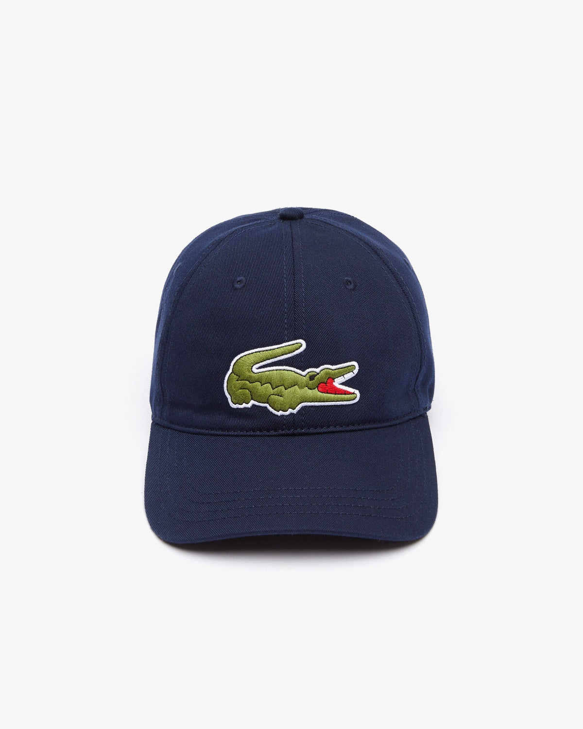 Lacoste Crocodile Badge Cotton Twill Cap In Navy