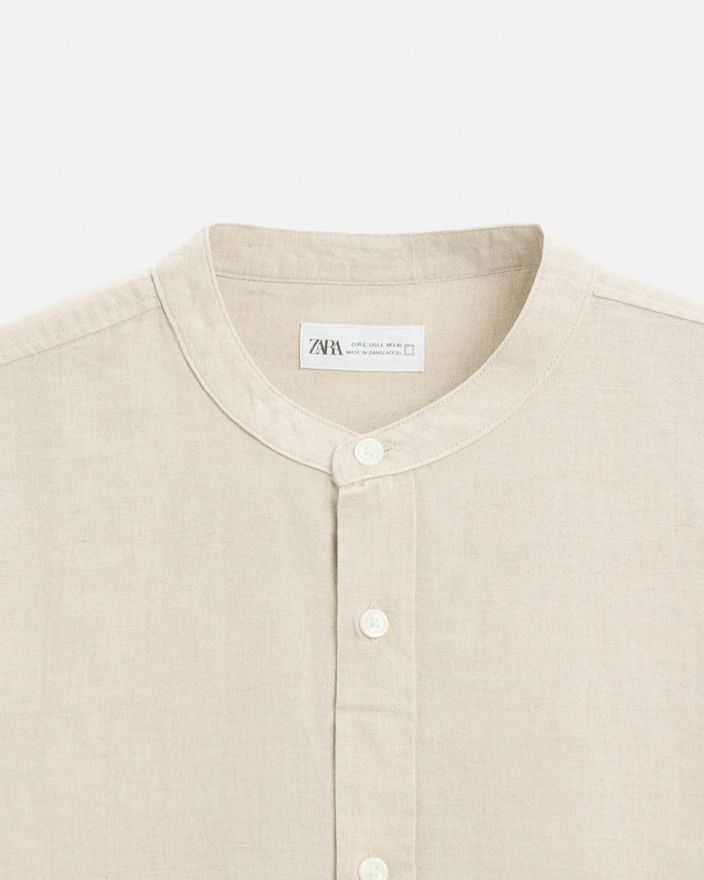 Zara Relaxed Fit Cotton-Linen Shirt