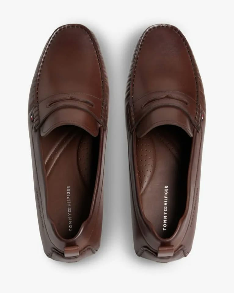 Leather Slip-On Loafers.
