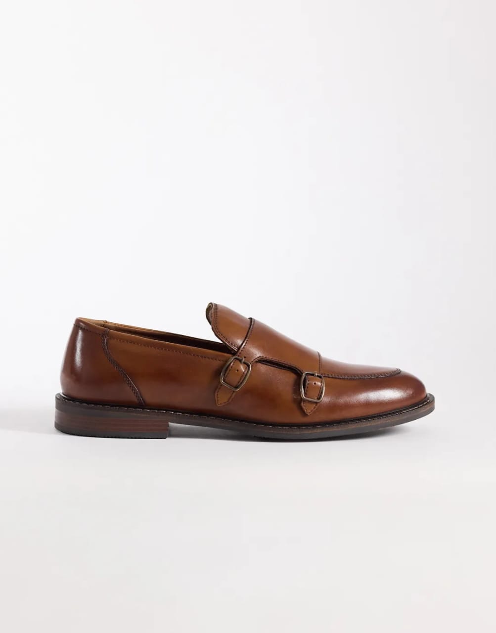 Brown Leather Monk Shoe