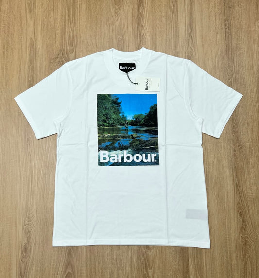 Barbour White Graphic T-shirt