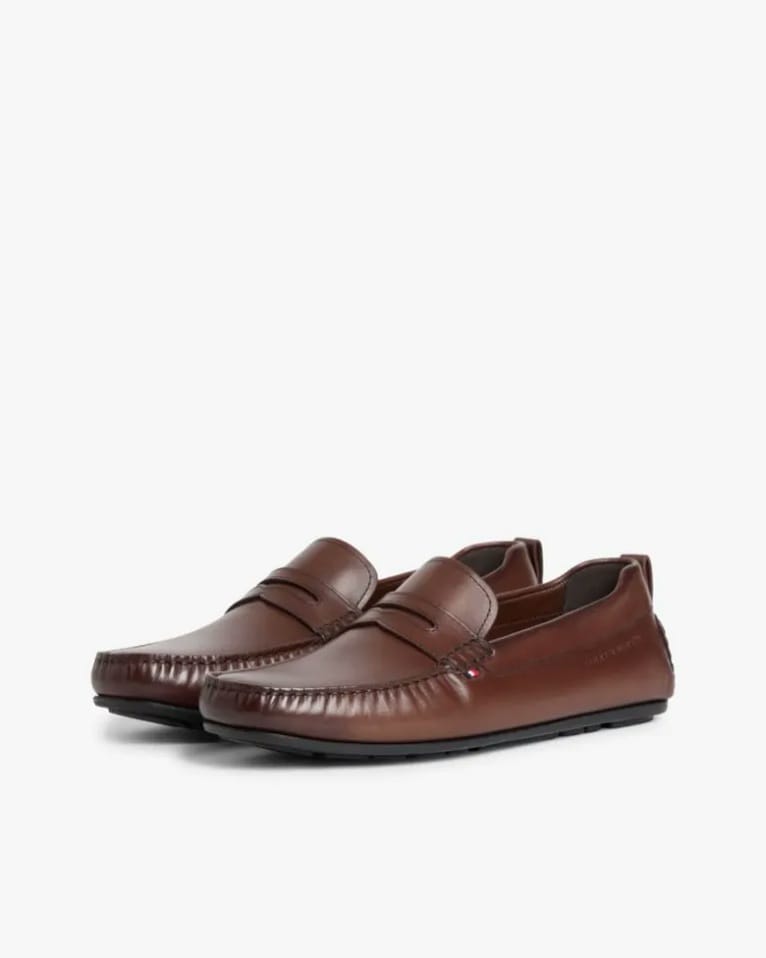 Leather Slip-On Loafers.
