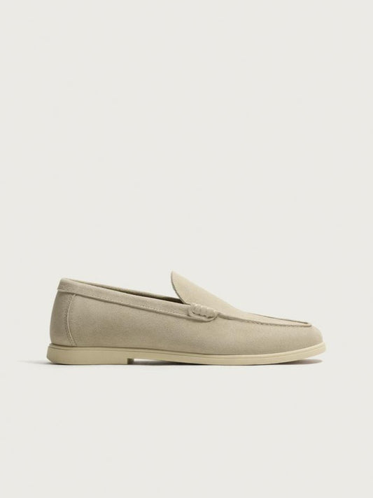 Zara Casual Leather Loafer in Beige