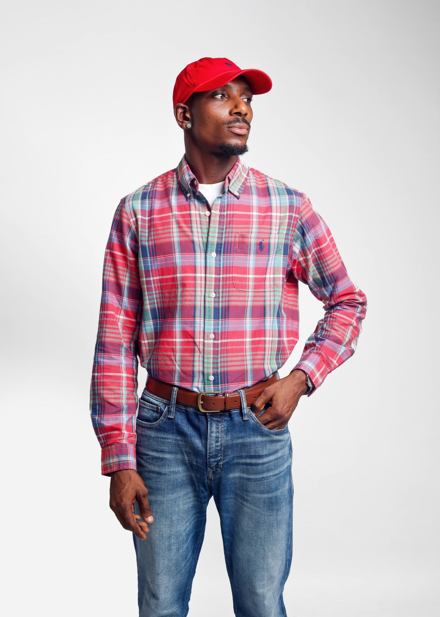 Regular Fit Plaid Oxford Shirt
