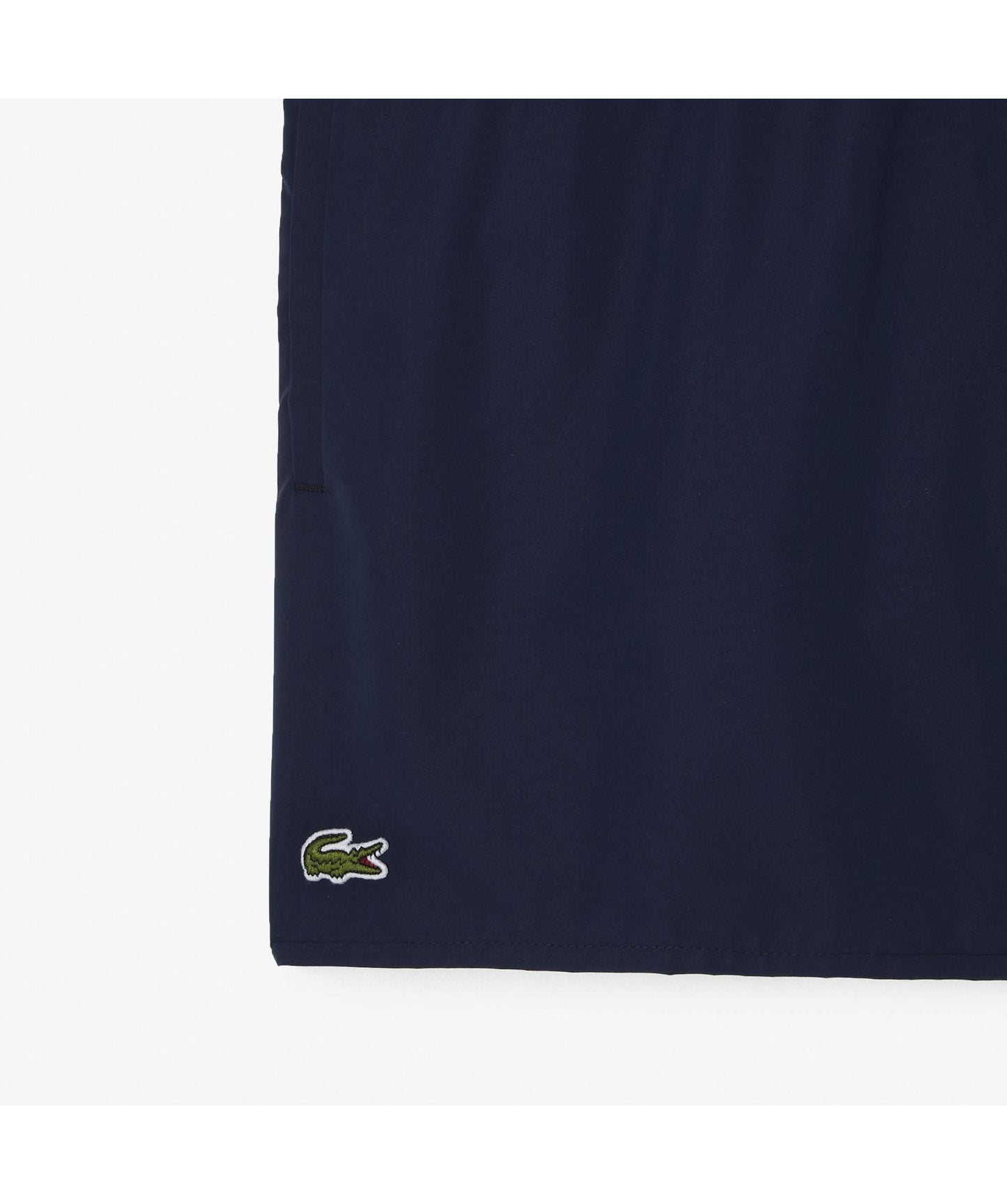 Lacoste Regular Fit Polyester Mid Length Mono chrome Swim Trunk In Navy