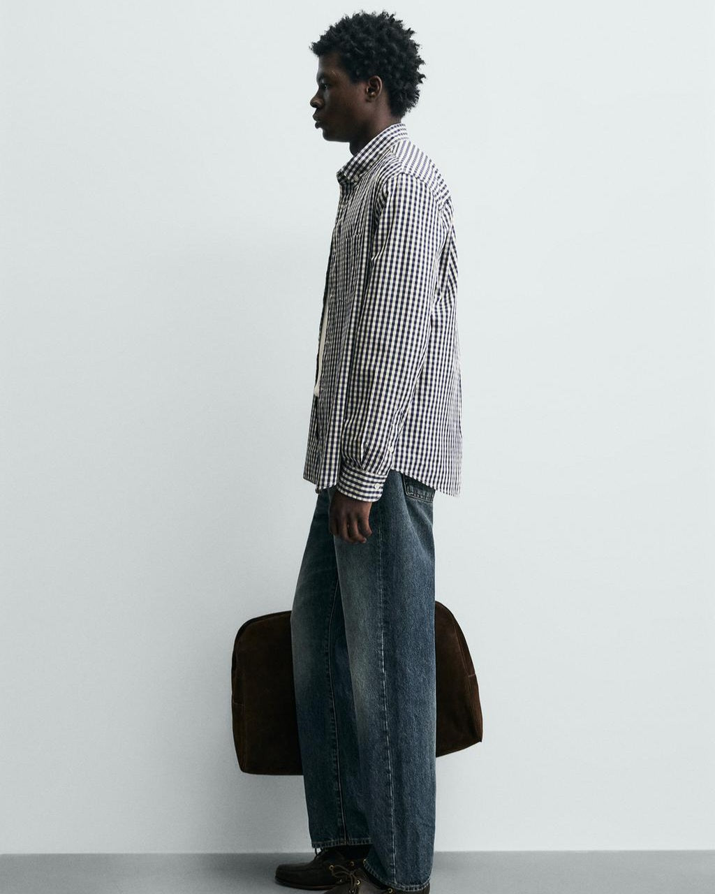 Zara Blue Checked Shirt with Pocket