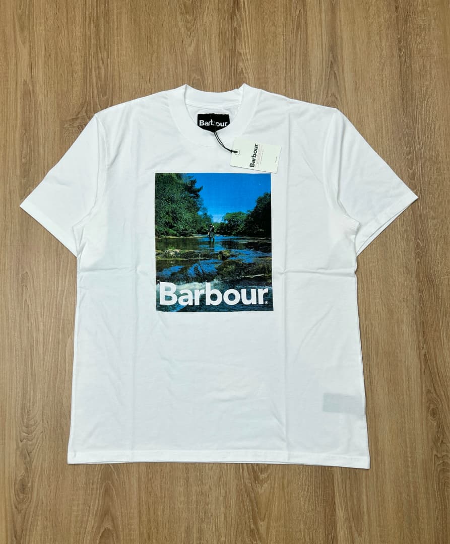 Barbour White Graphic T-shirt