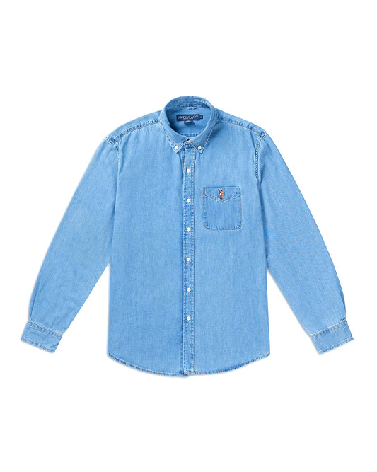 US Polo Assn Regular Fit Long Sleeve Denim Shirt
