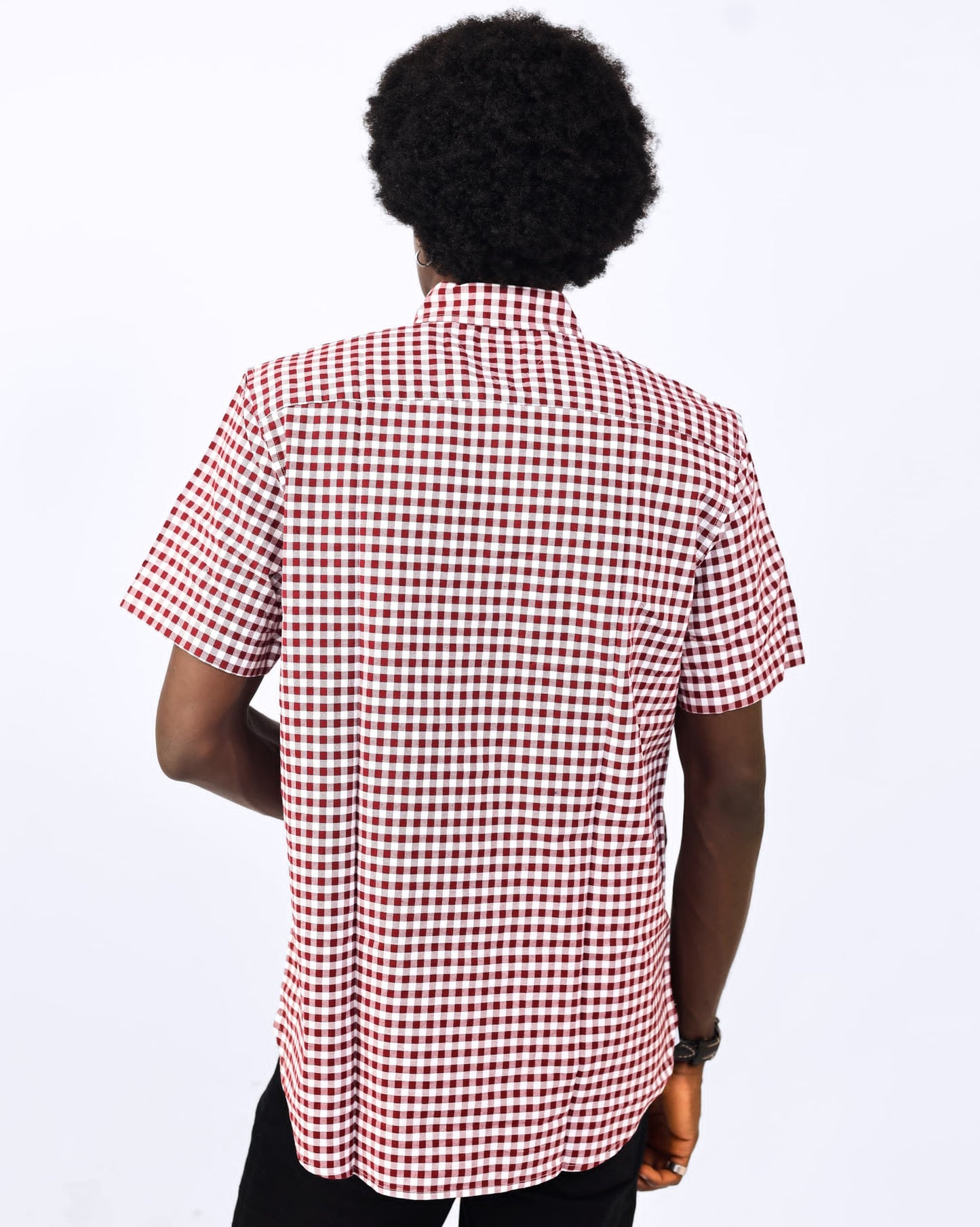 Tommy Hilfiger Red Oxford Cotton Check Shirt