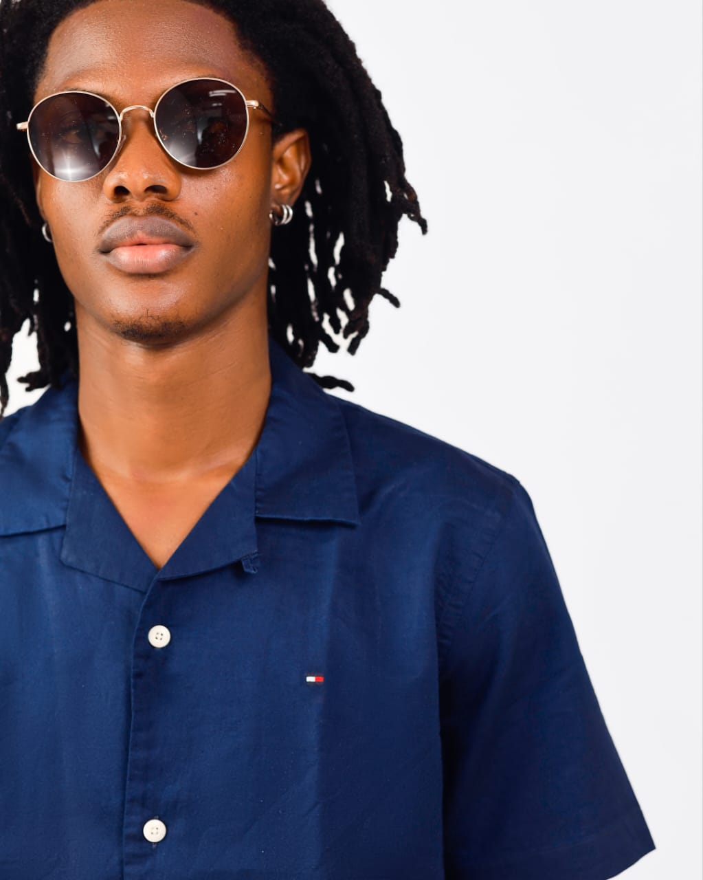 Tommy Hilfiger Linen-Blend Camp Shirt